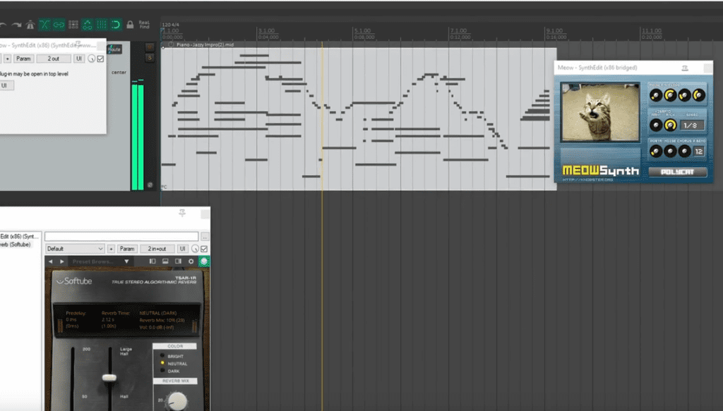 The transcribed unquantized MIDI files, played back in REAPER with MEOWSynth.