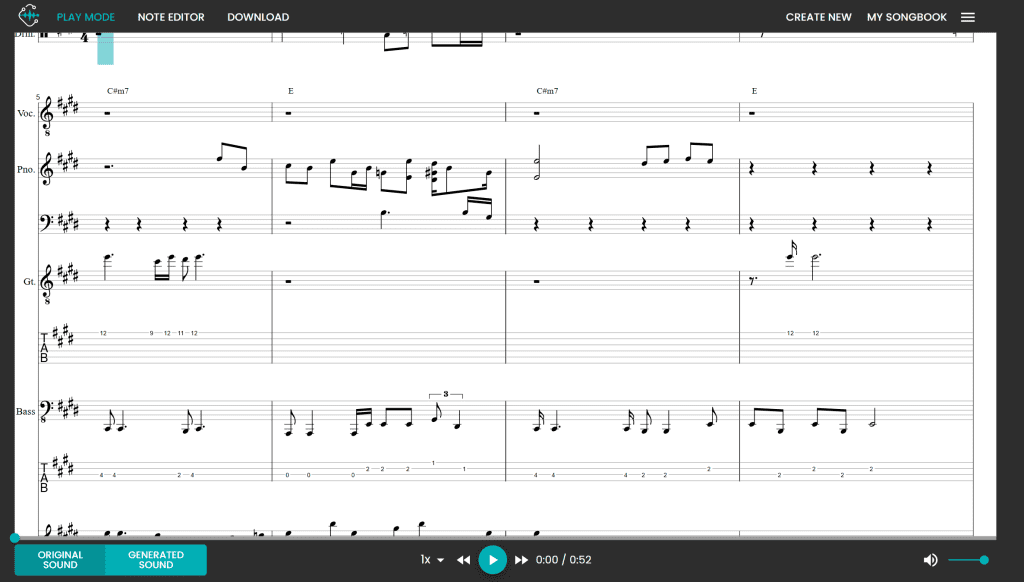 Klangio Transcription Studio can transcribe multiple instruments at once.